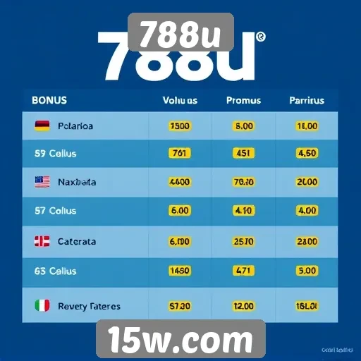 Comparativo de bônus e promoções em 788u